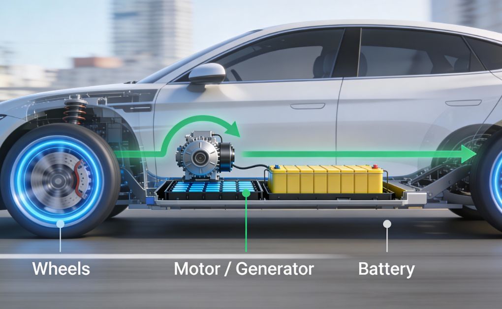 Regenerative braking in EVs